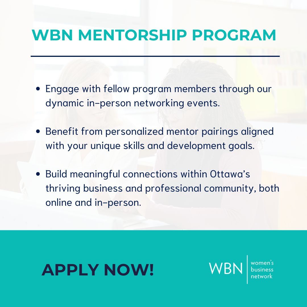 Apply now for the WBN Mentorship Program - a powerful opportunity for both mentors and mentees to learn, lead, and thrive together.

Applications are closing soon! tally.so/r/w2LP89 

#WBNMentorship #WBNinspired