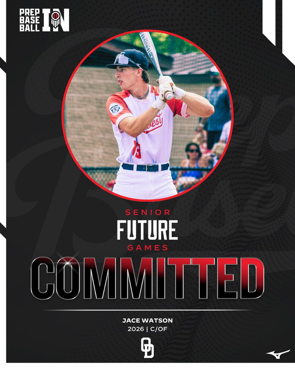 Prep Baseball Indiana (@prepbaseballin) on Twitter photo ‘26 C/OF Jace Watson (Castle HS) commits to Old Dominion
Watson is the 8th #HoosierState native on #TeamMidwest to make a commitment after #PBSFG25.
👤PROFILE: loom.ly/h8Z0wAg
<a href="/JaceWatson20/">Jace Watson</a> || <a href="/Castle_Baseball/">Castle Knights Baseball</a> || <a href="/CanesMWNational/">Canes Midwest National</a> || <a href="/ODUBaseball/">Old Dominion Baseball</a> ‘26 C/OF Jace Watson (Castle HS) commits to Old Dominion
Watson is the 8th #HoosierState native on #TeamMidwest to make a commitment after #PBSFG25.
👤PROFILE: loom.ly/h8Z0wAg
<a href="/JaceWatson20/">Jace Watson</a> || <a href="/Castle_Baseball/">Castle Knights Baseball</a> || <a href="/CanesMWNational/">Canes Midwest National</a> || <a href="/ODUBaseball/">Old Dominion Baseball</a>