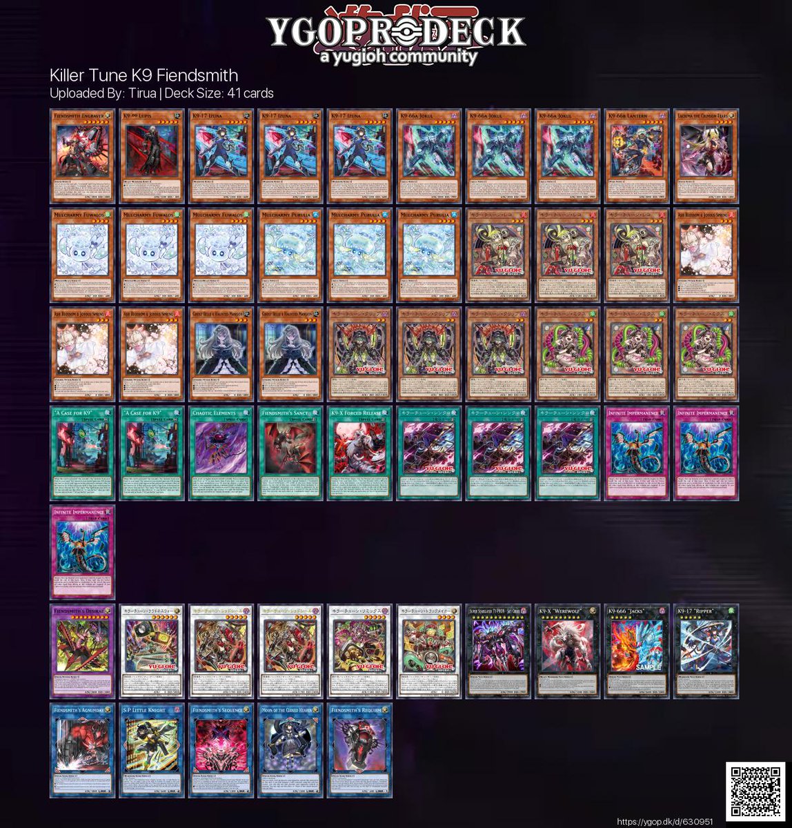 Yu-Gi-Oh! Deck of the Day - Killer Tune K9 Fiendsmith  https://t.co/d9OvvAVU7u  102  0 #yugioh #yugiohtcg