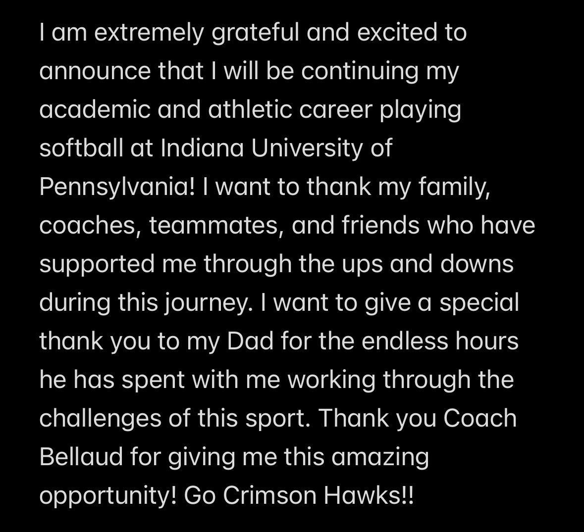anna_sirohman's tweet photo. All Glory to God!! 🙏🏼 @IUPsoftball @OHCobras08 https://t.co/5idxsPcyaa