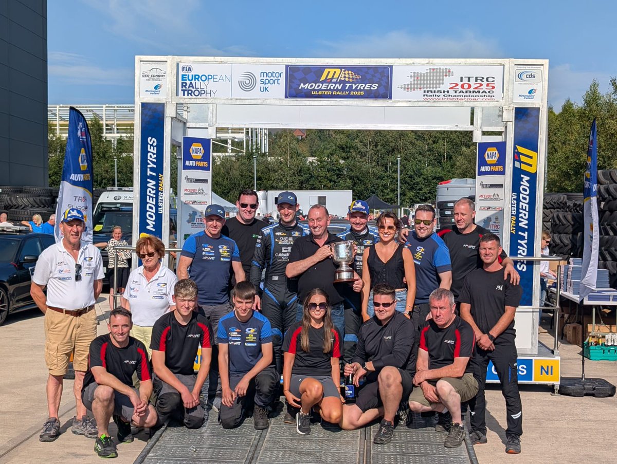 Winning the Modern Tyres Ulster Rally and the Irish Tarmac Rally Championship takes a team...

Ladies and Gentleman - The 2025 winning team 🏆

#ModernTyres #UlsterRally
