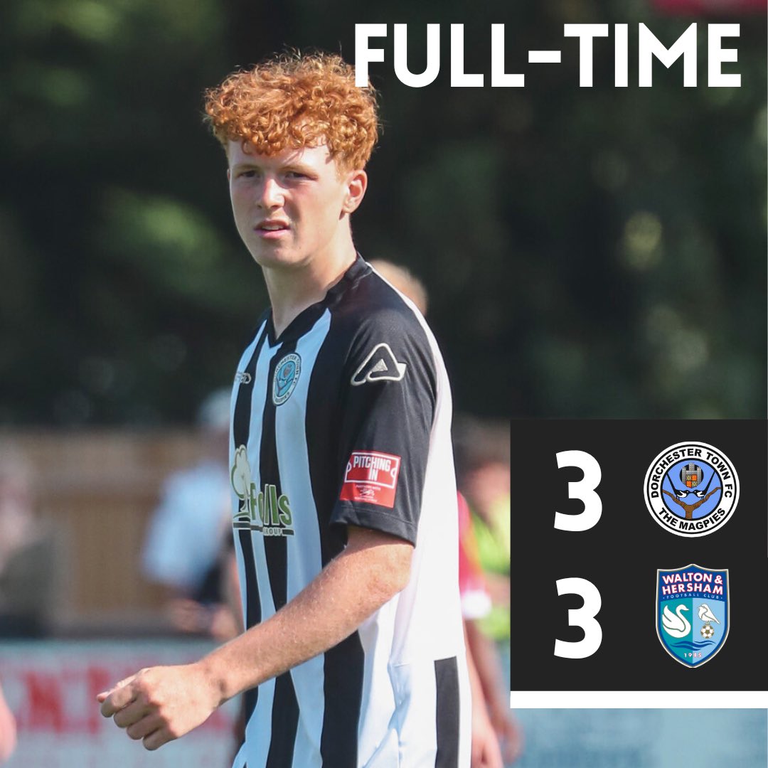 ⏱️ | 𝗙𝗨𝗟𝗟 𝗧𝗜𝗠𝗘

The Magpies 3-3 Walton &amp; Hersham

#WeAreDorch ⚫️⚪️