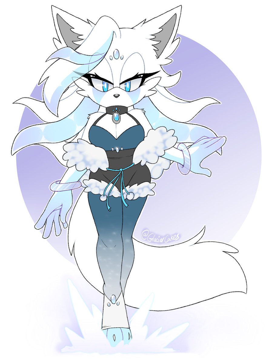 When Cryo finally gets full control over her ice powers, her blue strands and fur turn a purple shade and becomes shiny like gems ❄️ Her ice hardens and becomes crystal 💎