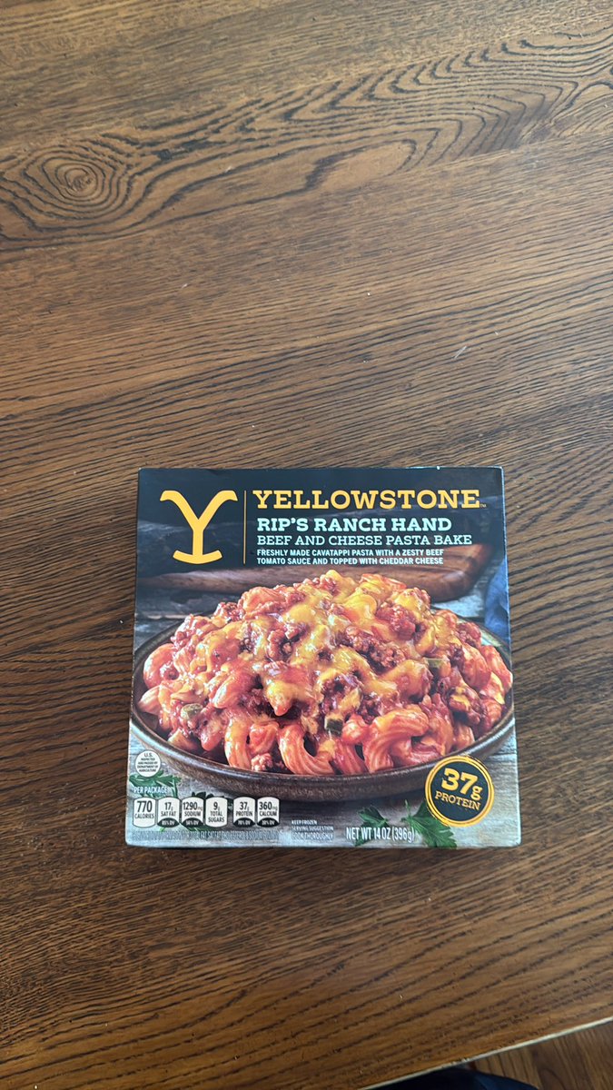 Don’t let this white boy get started on a Saturday! Ripping a Yellowstone microwave dinner to start the day #Would
