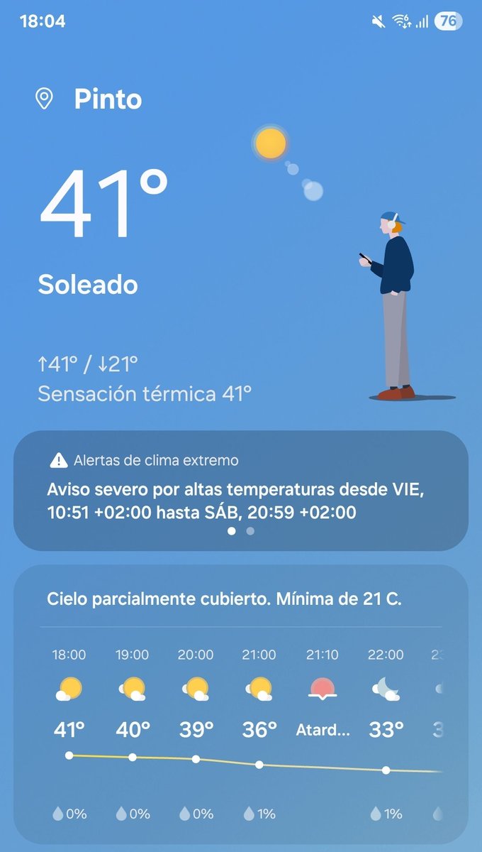 Sabroso el clima hoy