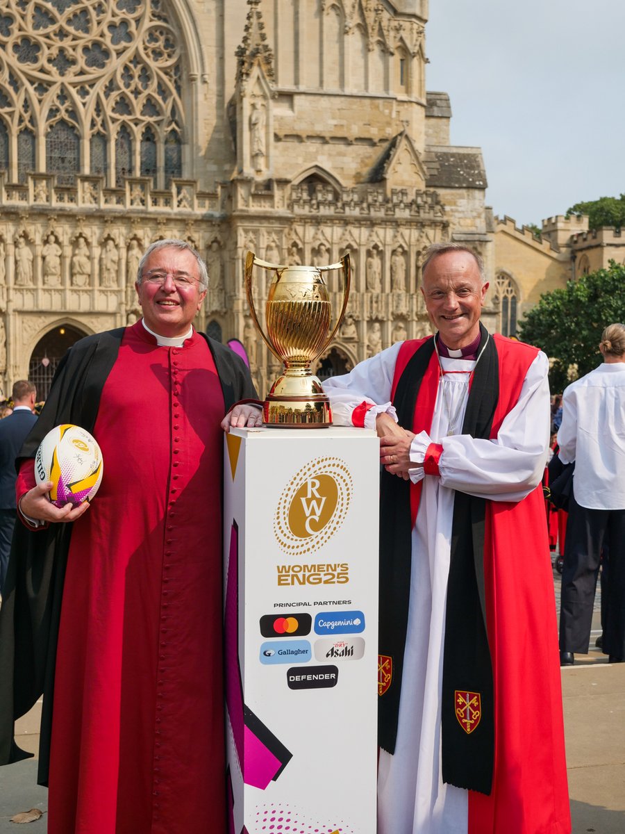 CofEDevon's tweet photo. "I'm pleased that the next generation of women are getting to play the games they want to play."
We were delighted to be apart of the Women's Rugby World Cup Welcome Ceremony today in a packed @ExeterCathedral. https://t.co/gJpdbBCqZM