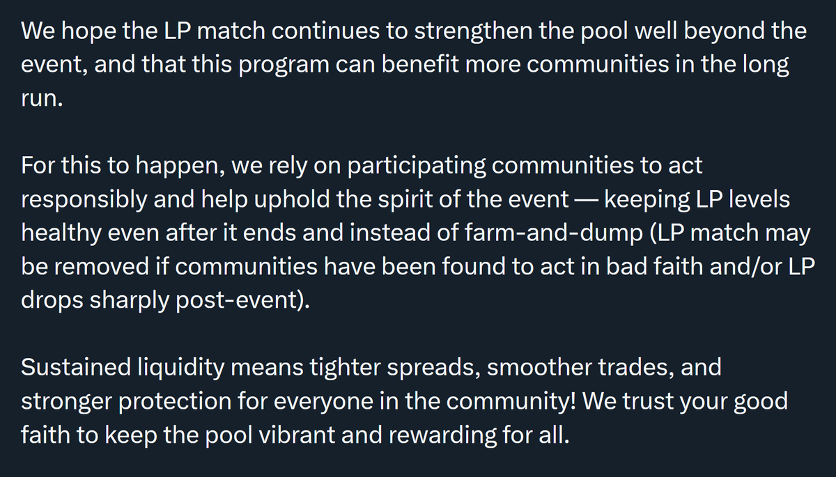 <a href="/unisat_wallet/">UniSat - wallet, explorer & extension for bitcoin.</a> Regarding the attached “note from UniSat to the community,” I would challenge <a href="/unisat_wallet/">UniSat - wallet, explorer & extension for bitcoin.</a> to investigate ​the fact that the primary LP providers for the $ORDI / $QUAQ pool have held their LP positions ​dating all of the way back to January of 2024 (20 months​), and our