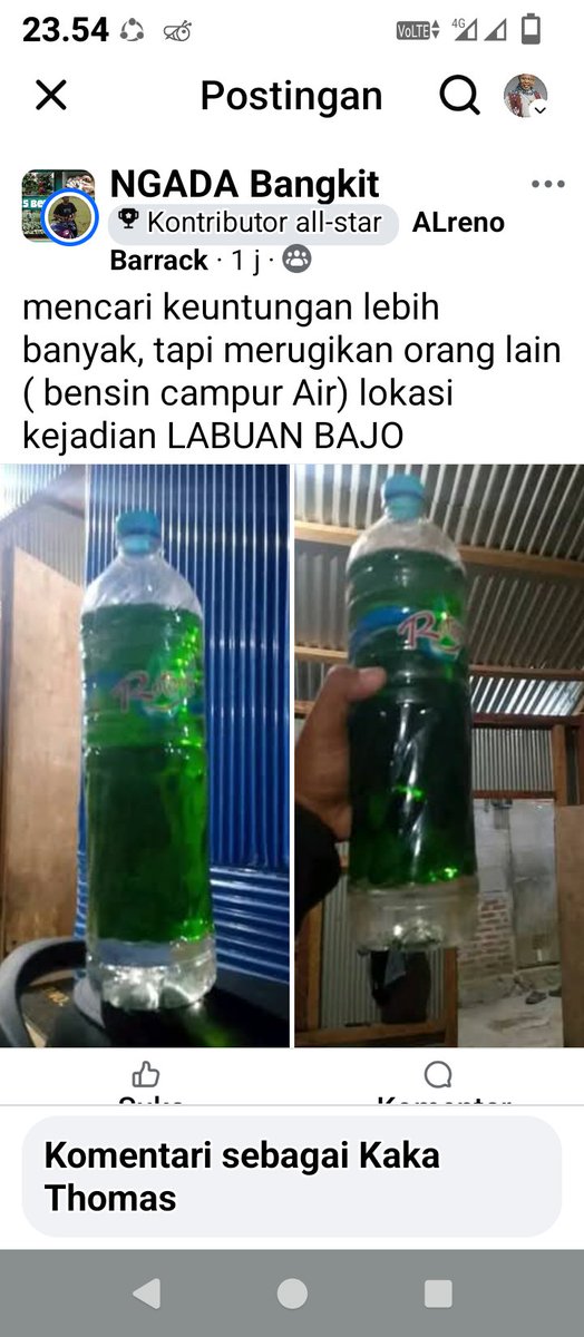 ThomasA99239888's tweet photo. Mohon aparat hukum tindak tegas pembelian menggunakan jirigen yang tanpa barcode karena pengoplosan BBM akan marak terjadi demi keuntungan pribadi.

@Ahok
@basuki_btp 
@pertamina_7 
@pertamina 
@JhonSitorus_18 
@GunRomli 
@msaid_didu 
@DivHumas_Polri 
@prabowo https://t.co/TzYJ9B5dEA