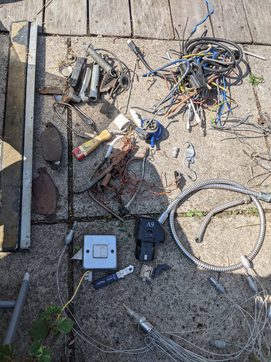 EricTorrington's tweet photo. When travellers come to our lay-bys in #Gloucestershire it usually results in littered #metal & cable fragments. #flytips #litter #cableinsulation https://t.co/fE0MtjJEuW