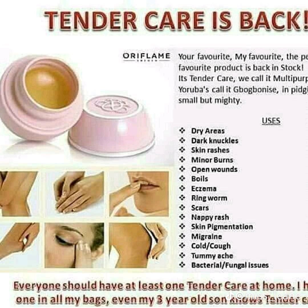 Dry lips? Rough cuticles? Elbows? Tender Care’s got you ✨ #SkinCareHack #Oriflame 
#TenderCare #Oriflame #OriflameGlow #GlowWithOriflame #RadiantSkin #SkinCareThatWorks