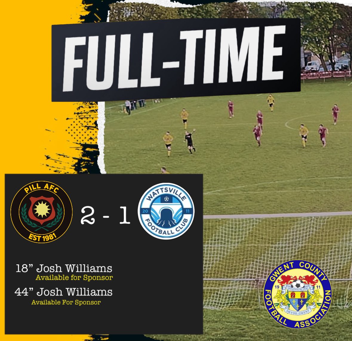 🟡⚫️                   FINAL SCORE                    ⚫️🟡

Our Firsts get off the mark in the Gwent County with a win against a strong Wattsville side.
2 goals from Josh Williams gave us the win.

MOM - Josh Williams

#UTP 💛🖤