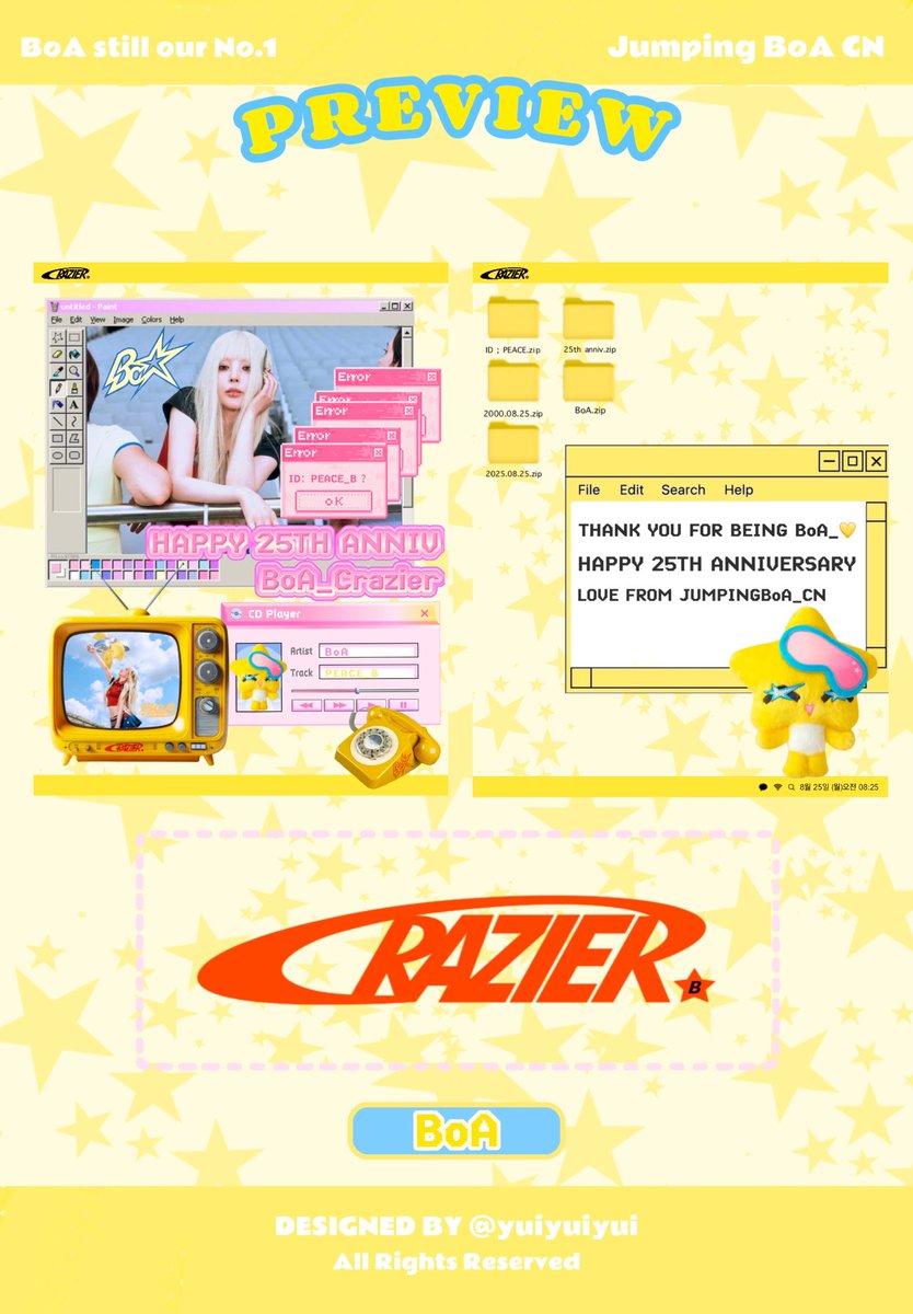 yuiyuiyui_999's tweet photo. Happy BoA 25th Anniv💛
China Jumping Café event in Guangzhou 2025.08.17
✨Visual Preview✨
#BoA #BoA_Crazier
#BoA25thAnniv
#ChinaLovesBoA
#보아야보아 #보아 https://t.co/IuzBRkJaA4