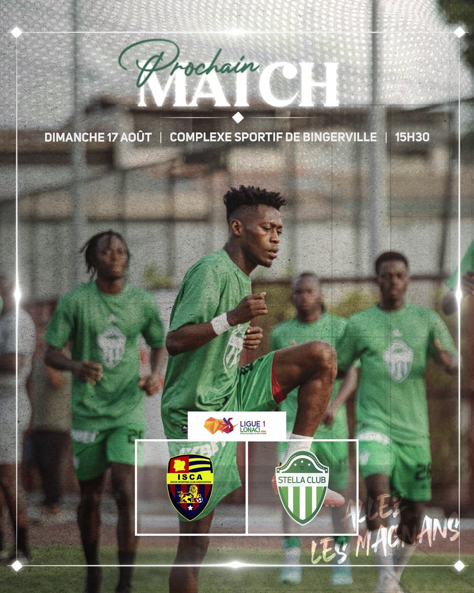 StellaClubAdjam's tweet photo. 🟢🟢⚪ Nouveau chapitre, nouvelle saison !
La LONACI Ligue 1 2025-2026 commence ce dimanche pour nos Magnans💚
🔰 ISCA
📅 Dimanche 17 août
🕞 15h30
🏟️ Bingerville
Tous derrière le Stella !
#Magnans #Stellaclubdadjame #LONACILigue1 https://t.co/nIpFSxAIZh