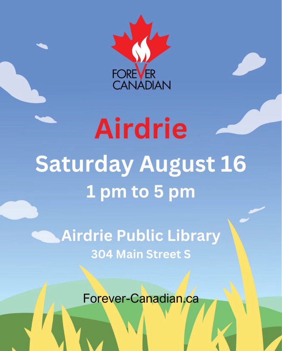A chance to sign the Forever Canadian petition in Airdrie today!!! 🇨🇦❤️🤍#Alberta #airdrie
