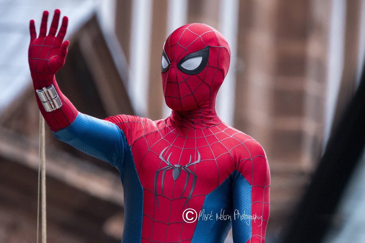 markieanelson's tweet photo. Spider-Man: Brand New Day set photos, Glasgow, Scotland. 8 August 2025. https://t.co/5O3IMqUCxI