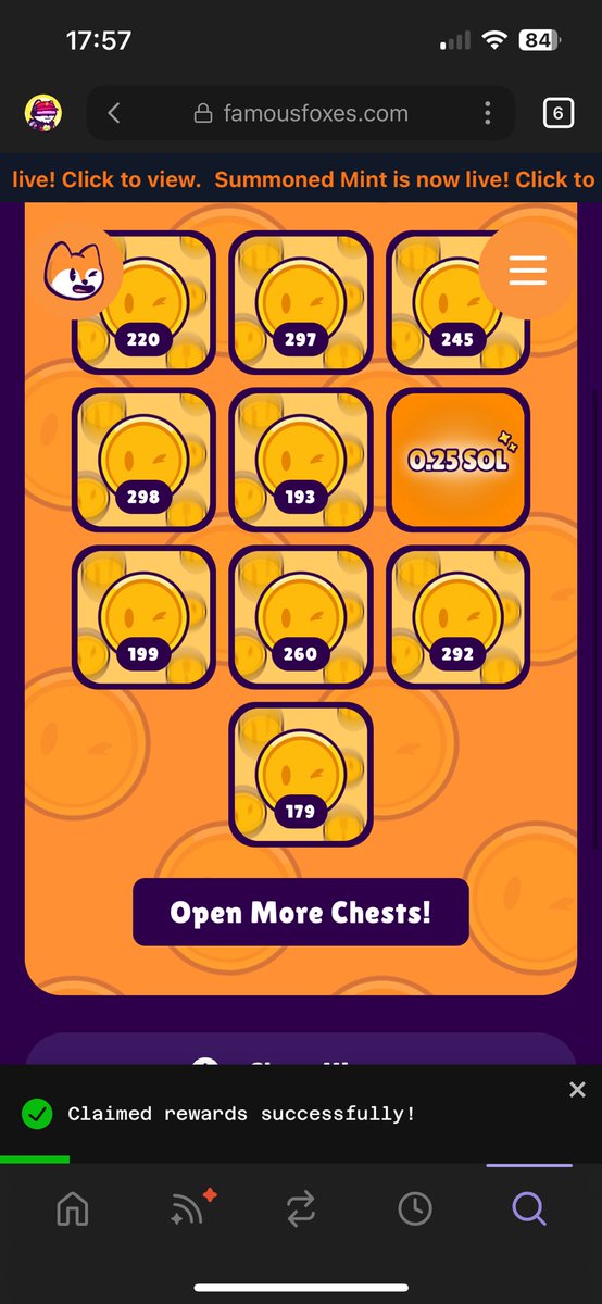 Saturday is Chest’s Day on <a href="/FamousFoxFed/">Famous Fox Federation 🦊🟠</a> ❤️🥐
Foxes 🦊 came back from their weekly mission with some surprises 🎁👀
This week is one of the best I had so far : 5.25 Sol 👌🎉🥳🎊🍾