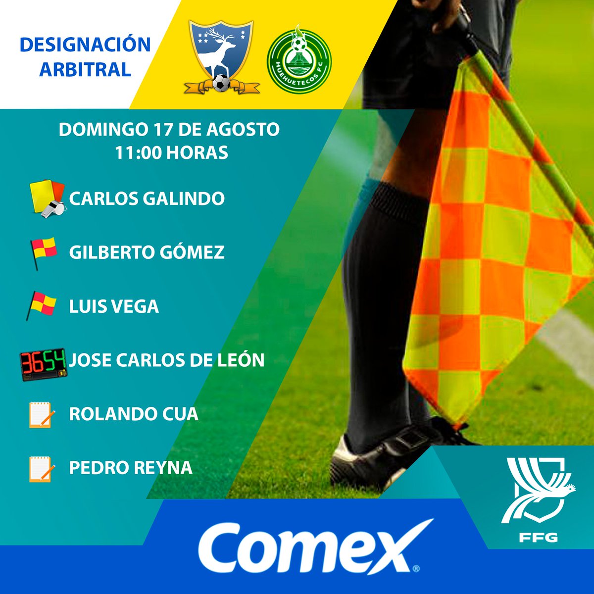 Designación arbitral para nuestro juego de este domingo.
#VamosSuchi