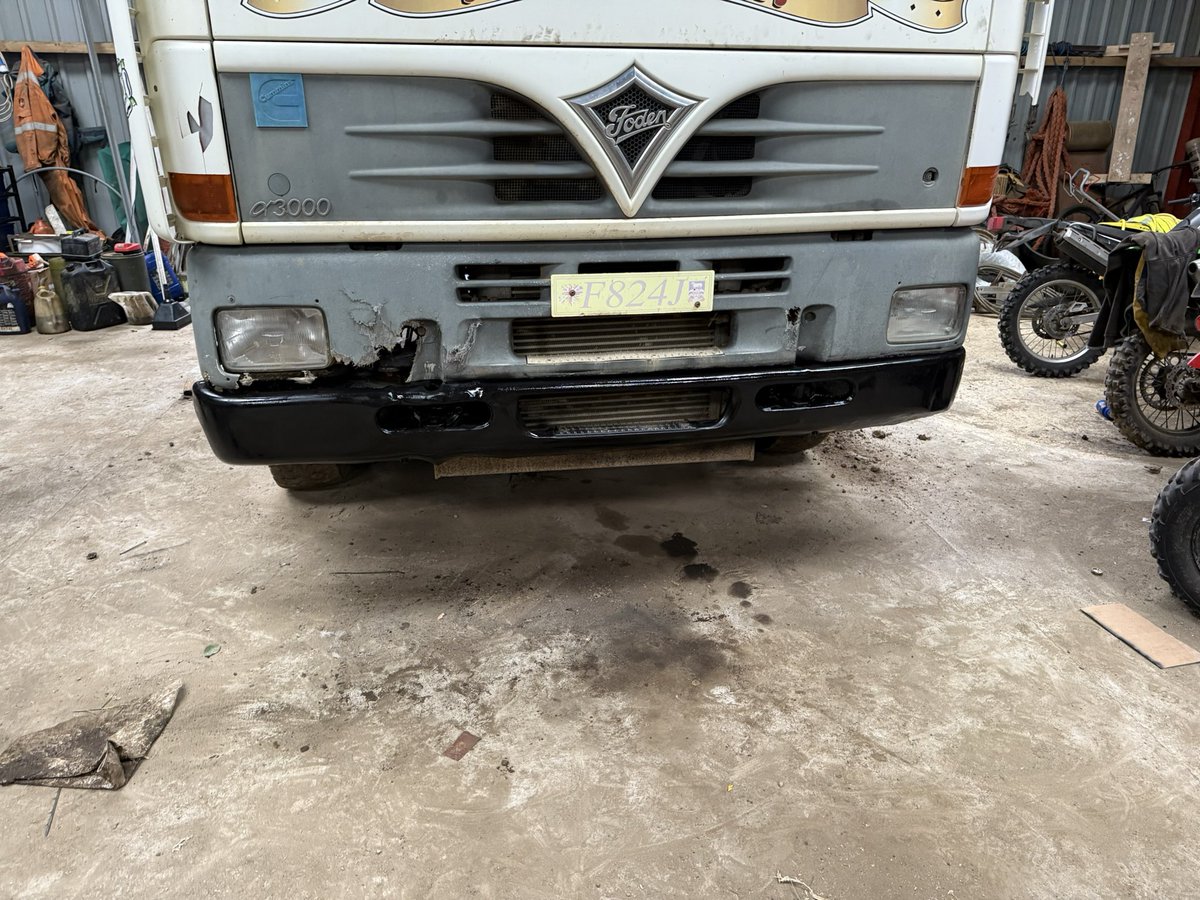 Thought repair the bumper on the old girl while welder was out