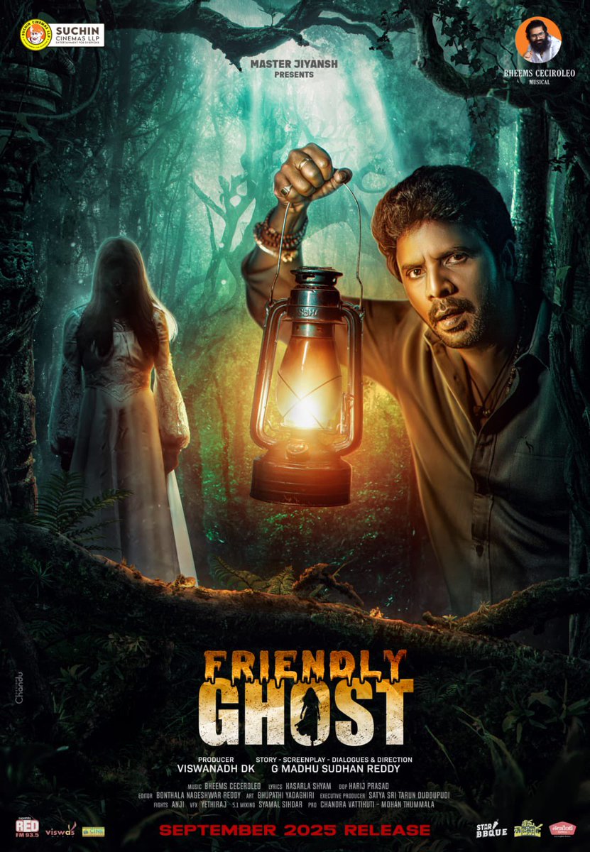TheLeapKandula's tweet photo. .@Satyamrajesh2 's #FriendlyGhost first look launched by @HeroManoj1 garu 🧡😀

A @BheemsCeciroleo musical backed by #ViswanadhDK #SuchinCinemas 🎉
Directed by #GMadhusudhanReddy ✨

@Cinedigital_tfi @SreedharSri4u https://t.co/cTVZDMuD0I