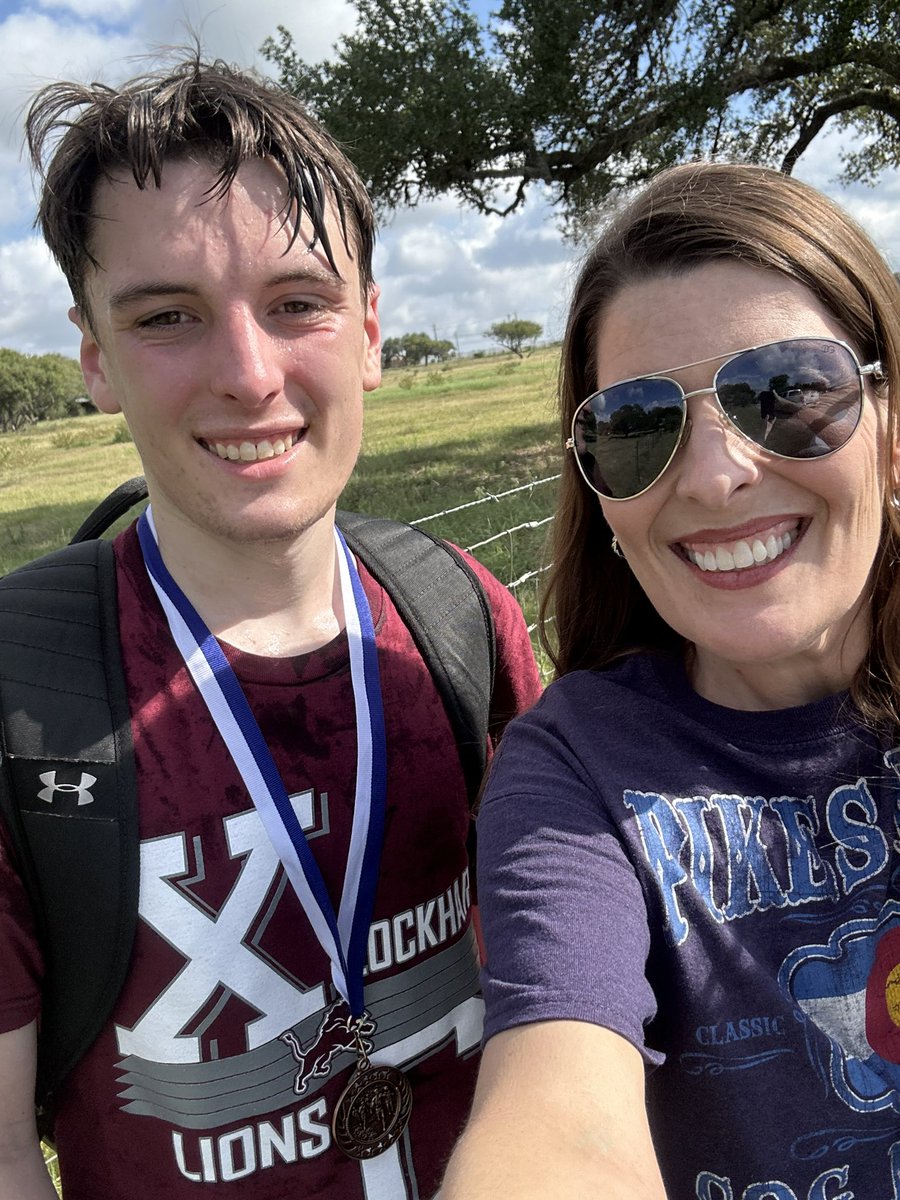 First XC meet of his Senior year started off a little crazy! Hayden set his alarm for 5 PM instead of 5 AM! We made it to Yoakum a little late, but we made it. Now we’re eating at Cow Palace.