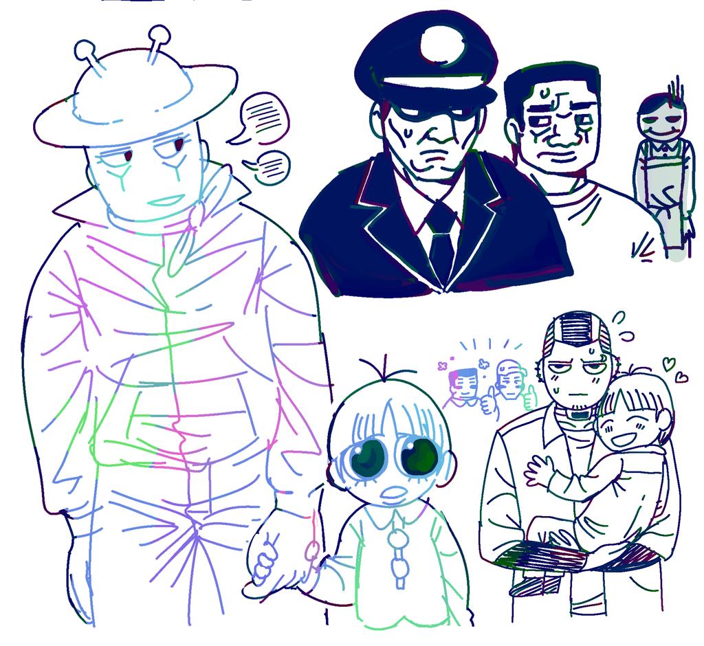 do u mind if i share my niche ship (2 single fathers with a son... Also yall manifested unjiji so i get to do the same with begashrimp (im crazy)) #dandadan