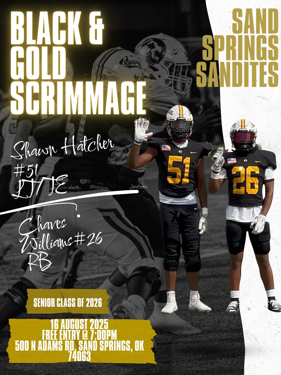 Shawn Hatcher (@shawnhatcher51) on Twitter photo 🚨🚨 We would appreciate it if you would come out and support your <a href="/Sandite_FB/">Charles Page High School Football</a> Football team 🚨🚨 🚨🚨 We would appreciate it if you would come out and support your <a href="/Sandite_FB/">Charles Page High School Football</a> Football team 🚨🚨