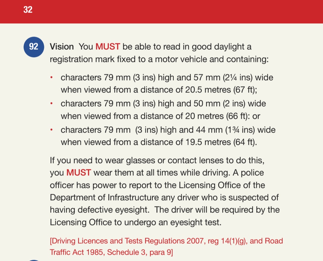 This is dangerous and terrible advice from the Minister. Good vision is already a legal requirement, obviously people with bad eyesight should not be driving motorised one ton vehicles at high speed, what is wrong with these clowns?