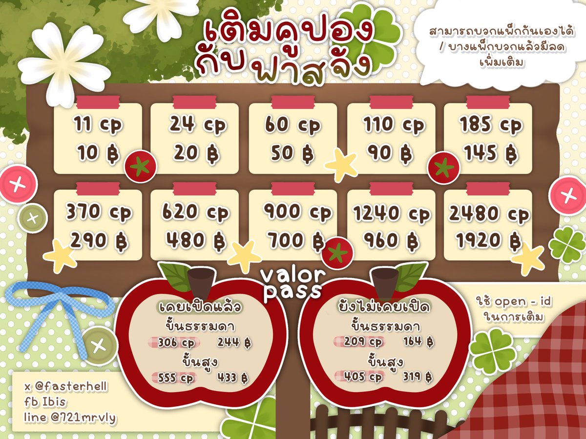 fasterhell's tweet image. ⠀⠀⠀⠀︵︵︵  ꪆৎ ︵︵︵

 #rov #เติมเกมrov #rovth #เติมคูปองrov 
۪۪۫   🍎 ใช้แค่ open id 𓈒 ไม่ต้องเข้าไอดี ♡⃕ 
   🍀 สะดวก 𐬹 ปลอดภัย 𐬹 รวดเร็ว ❀𓈒 
۪۪۫  🥕 แพ็กอื่น ๆ𓈒 สอบถามได้นะคะ
dm or line𓈒 lin.ee/Ob4bfrF ! 🥗

⠀⠀⠀⠀  ︶︶︶ ♡ ︶︶︶