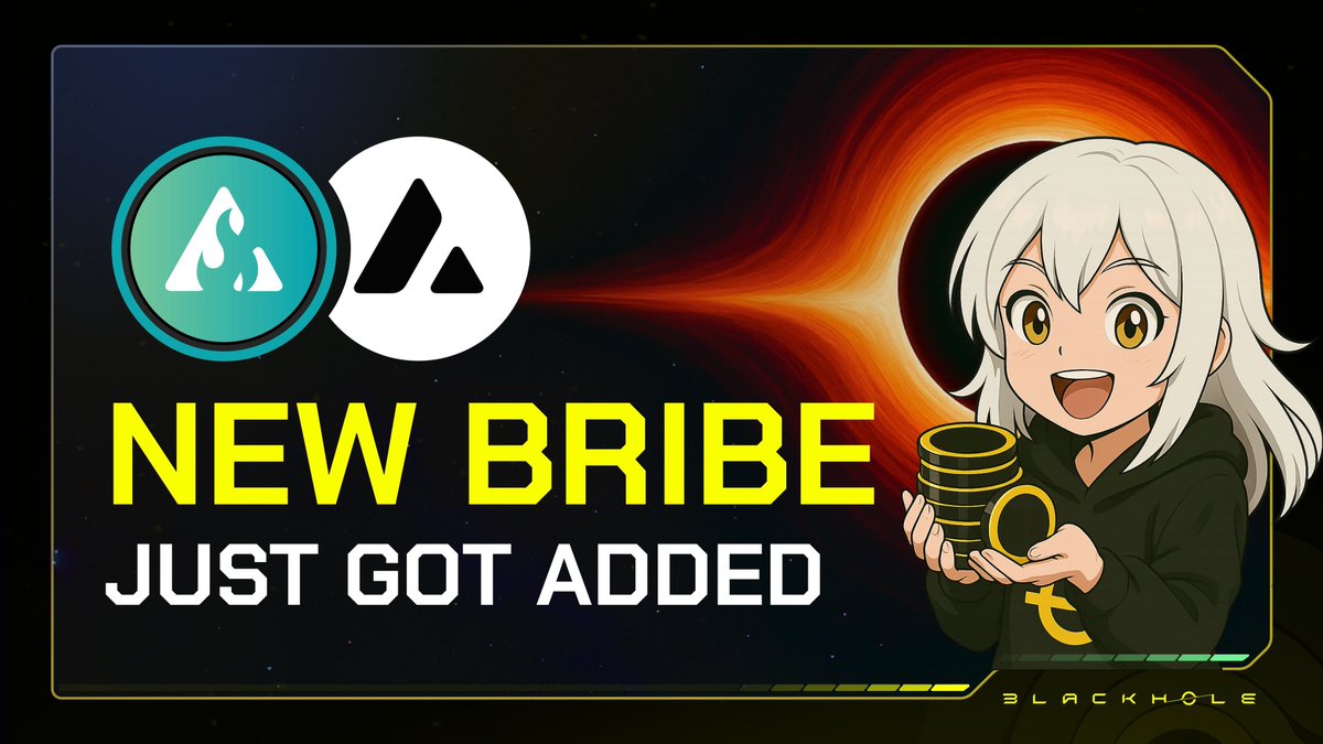 BlackholeDEX's tweet photo. $5,000+ in bribes got added to the $WAVAX / $rsAVAX pool for this epoch!    

Shoutout to @yieldyak_ for the added incentives 🤝 https://t.co/qQomY5P6ac