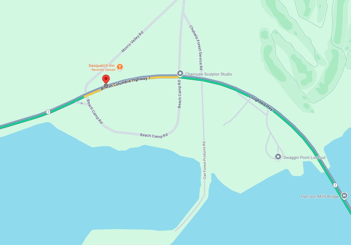 DriveBC's tweet photo. 📡#BCHwy7 - Reports of a fallen tree with debris covering the road at Morris Valley Road. Watch for crews on scene and en route, drive with caution. #HarrisonMills #Deroche https://t.co/3NGl19yZxY
