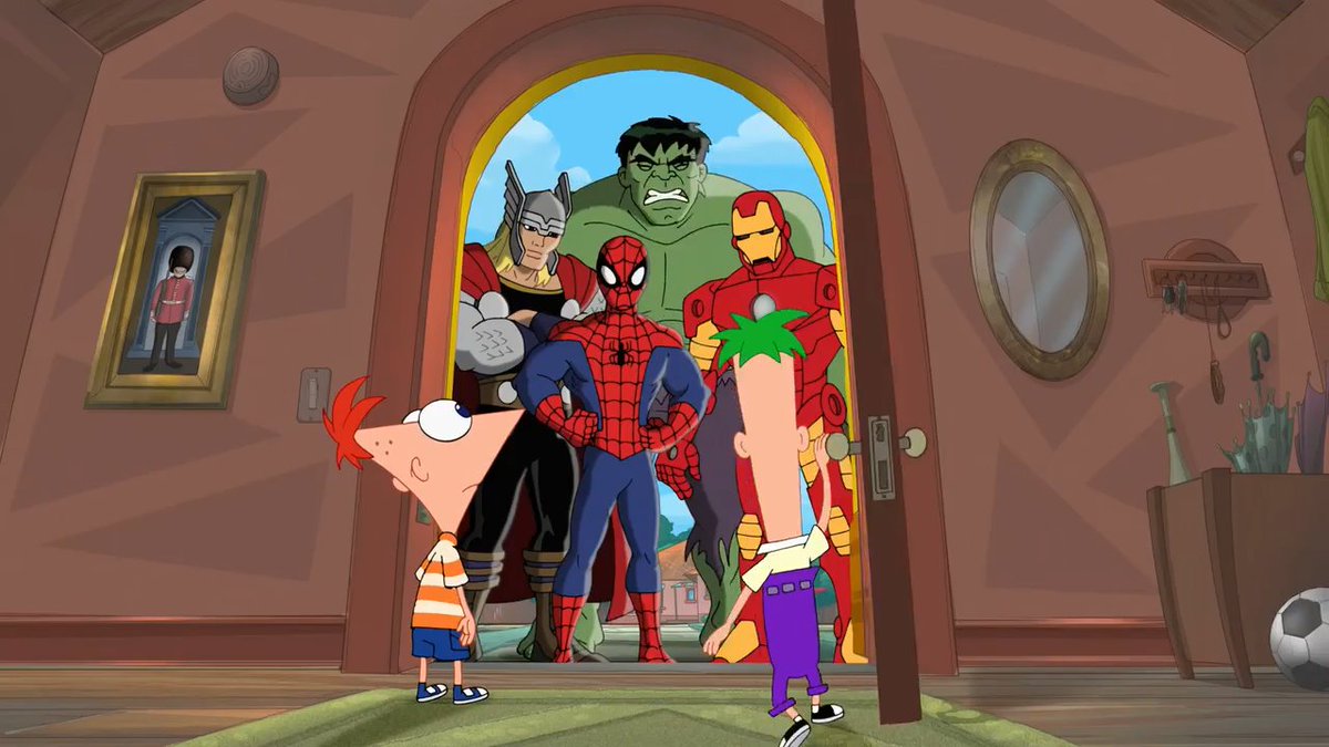 Isabella_gs_'s tweet photo. 12 years ago today, Phineas and Ferb: Mission Marvel premiered on Disney Channel
#PhineasandFerb #PhineasFlynn #FerbFletcher #IsabellaGarciaShapiro #CandaceFlynn #AgentP #MissionMarvel #Crossover #IronMan #SpiderMan #Hulk #Thor https://t.co/Wo242j406k