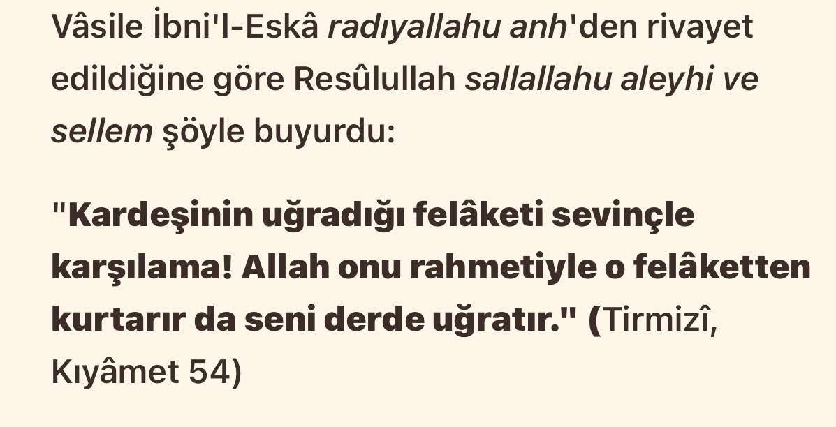 Hz. Peygamberimizin hadisinde belirtildiği gibi…