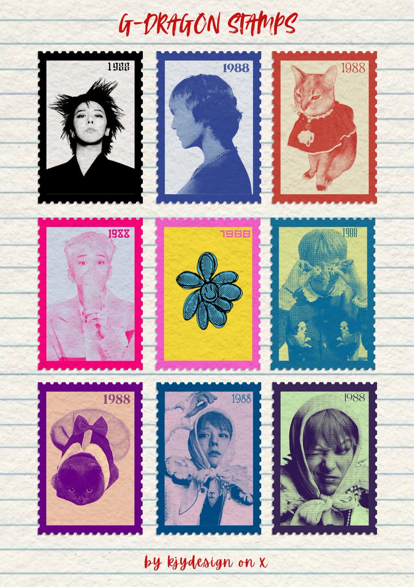 kjydesign's tweet photo. G-dragon's Postcard and Stamps ✮⋆˙ https://t.co/uMpVDTeAeC