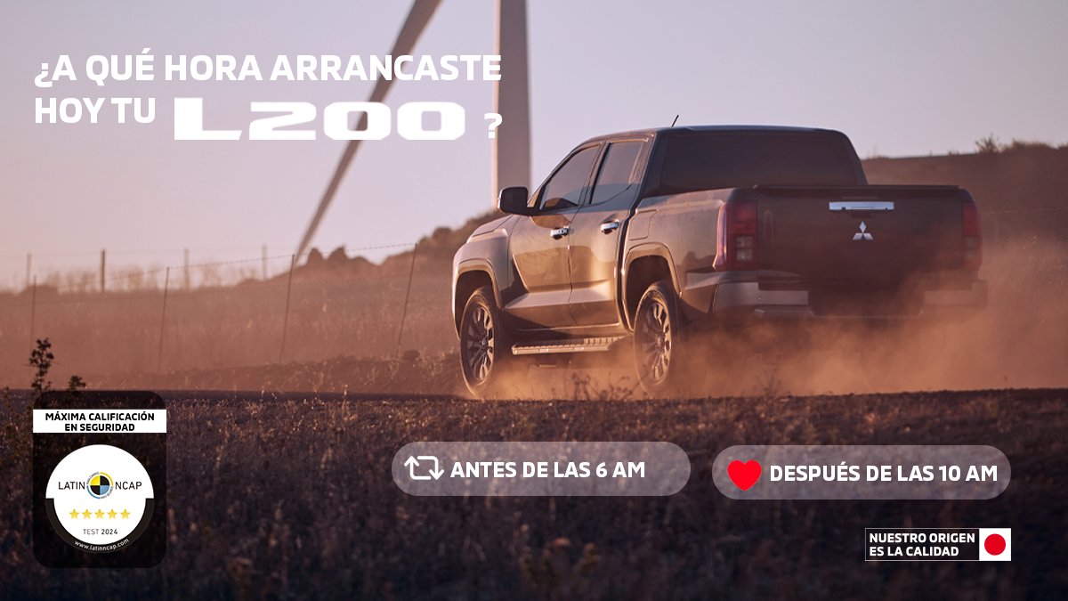 Repostea si fue desde las 6am o dale like si fue después de las 10am.​
#Mitsubishi #L200