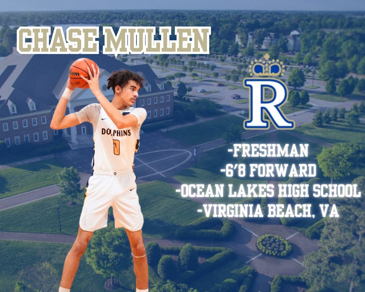 Welcome Chase Mullen to the Regent Royals Men's Basketball squad. Chase is a 6'8" Forward from Virginia Beach and he's ready to show off his exciting defensive prowess.