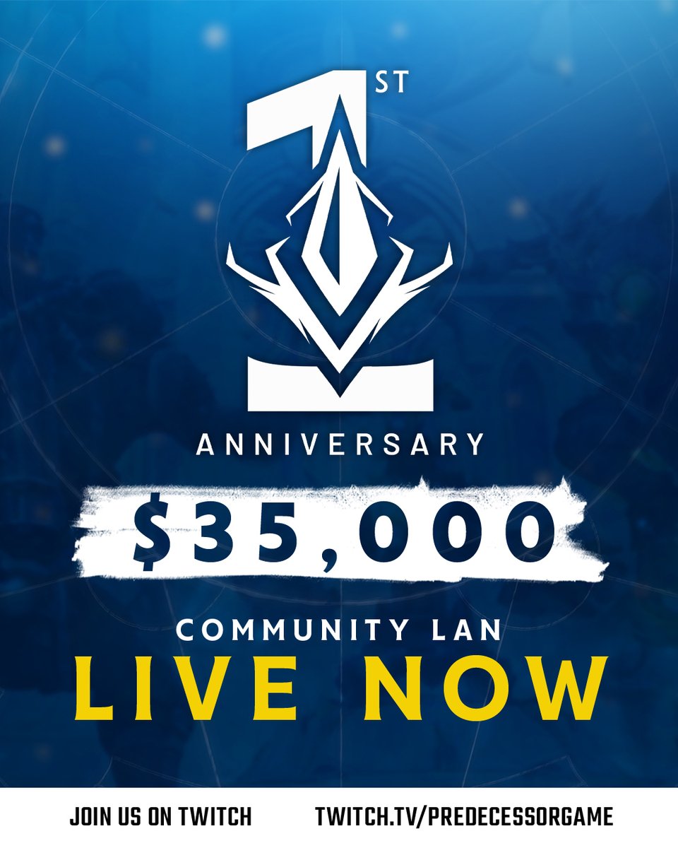 PredecessorGame's tweet image. 📣 It&apos;s Community LAN day and we are LIVE! 🔥

This is it! The players are locked in and ready to fight for the crown and $35,000! 

Don&apos;t miss a second 👇
playp.red/live