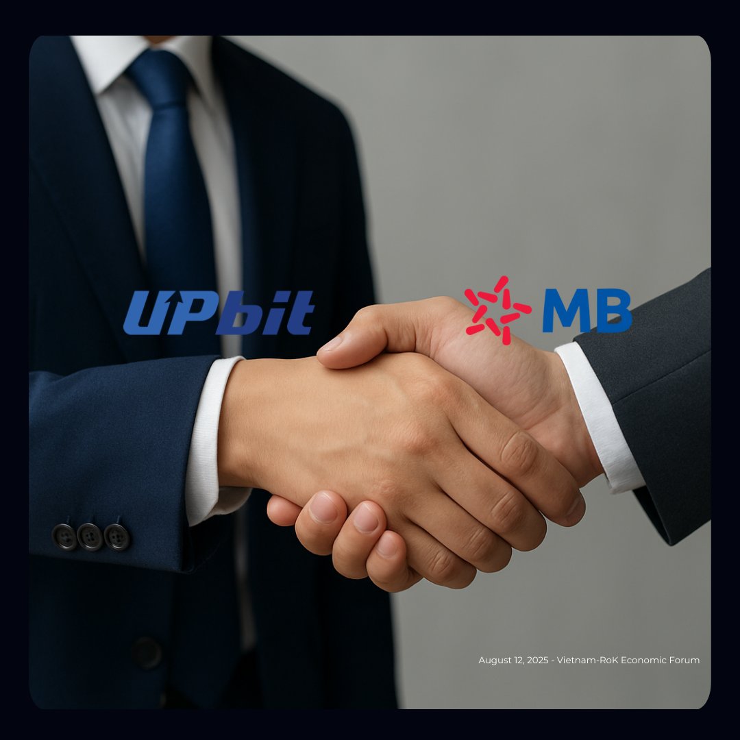 Giangesley's tweet photo. Upbit x MB Bank = MB Exchange. 
Vietnam's first local crypto exchange incoming. Ready to catch that x2 listing pump?

  #CryptoVietnam #Crypto #Upbit #MBBank #Fintech #DigitalAssets #PiX #PiXStdio https://t.co/IOoHCZHnfC