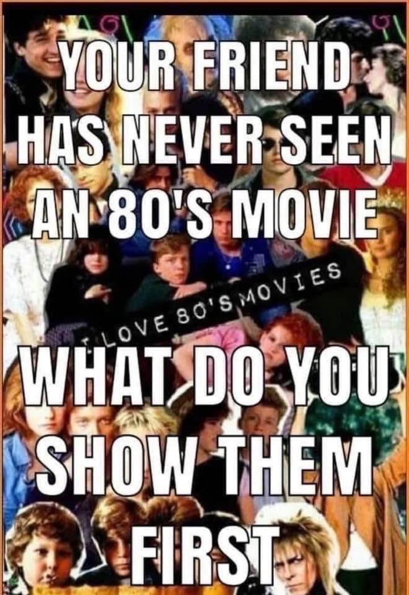 80sRaccoons's tweet photo. Your Neice, nephew, older grandkid comes over and claims NEVER to have seen an 80s movie… what are you showing them? https://t.co/TgV5nzYz2x