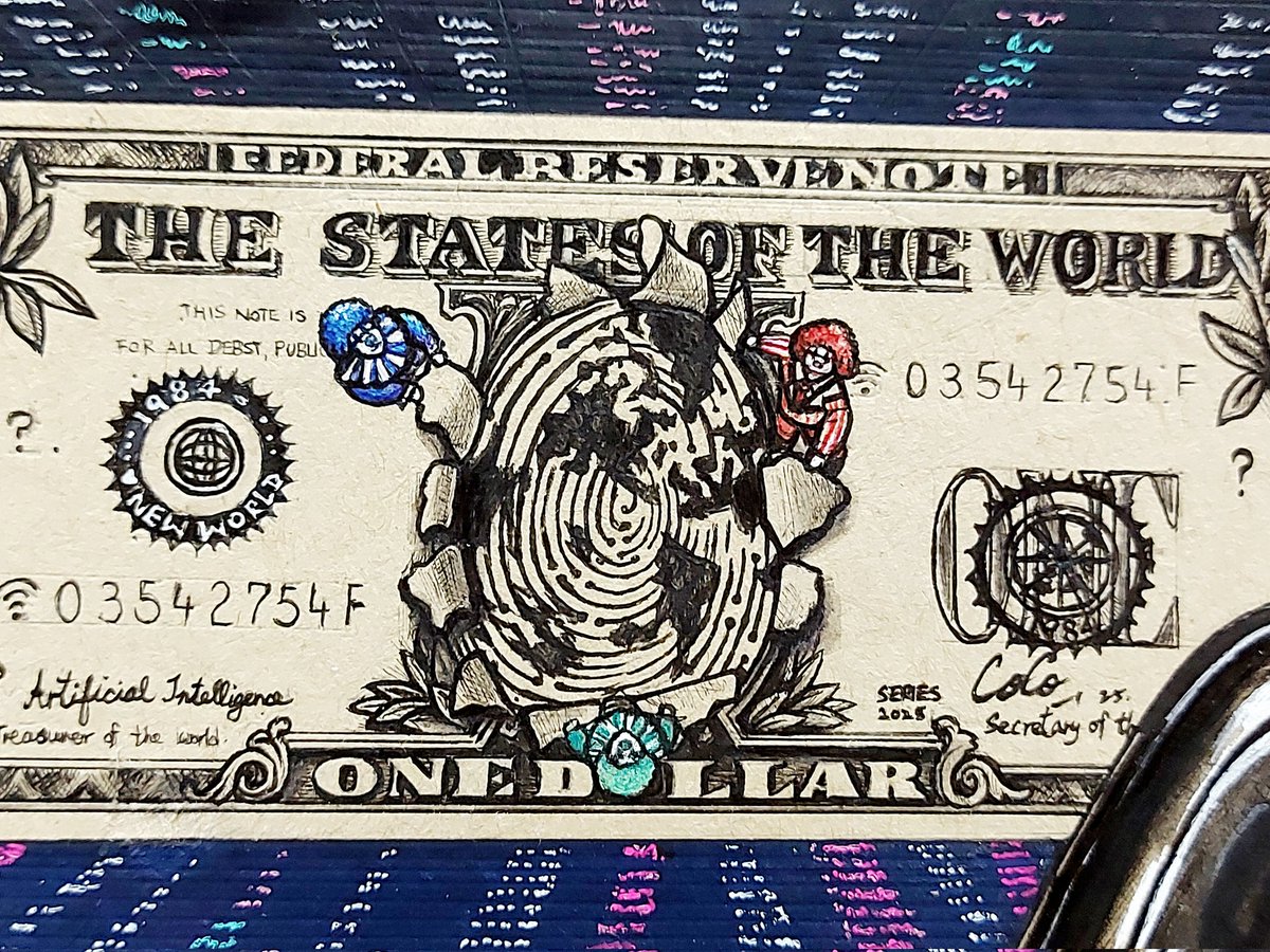 sungkayan1112's tweet photo. technicalpen watercolor22.9x30.5cm
#art #drawing #sketches #illustrationart
#technicalpen
#watercolorpaintings
#single
#world
#worldcaptures
#oneworld
#currency
#cbdc
#central
#bank
#digitalcurrency
#digital
#paper
#money
#cash
#spy
#fingerprintofgod
@sungkayan1112 https://t.co/SltSQ21i2M