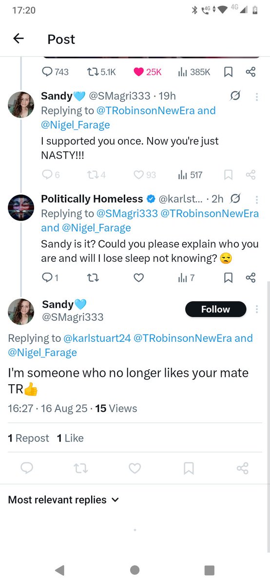 TobyJug_BonBon's tweet photo. @SMagri333 @TRobinsonNewEra @karlstuart24
Sandy. You can't keep blocking people and live in your own bubble wrap world. I didn't attack you so I don't know why you went off clutching your pearls. Where I am 1 there are 10. 10 is 100. 100 is 1000. You can't hide from reality. https://t.co/sQMWgRb2yO