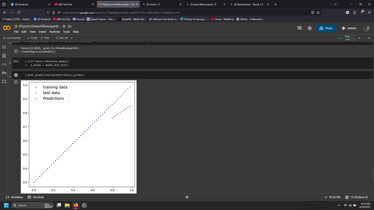 aussiuem's tweet photo. Day 30:
final day Revised the training loop and trained the model to get better result!!#pitc30days #primeitclub #pitc_python_AI #learningwithpitc @_primeitclub https://t.co/jzIbtwtIKd