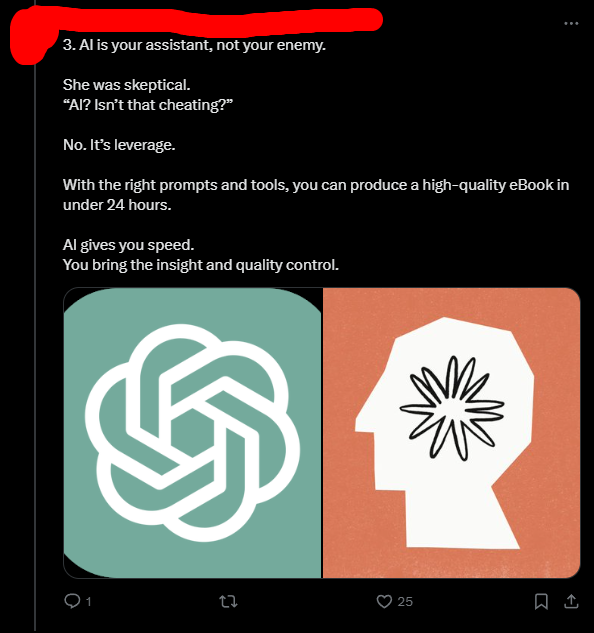 Magthebread's tweet image. There's a special place of disdain in my heart for these kind of people. The using AI slop and faking being rich to sell shitty internet courses kind. Truly the lowest form of "entrepreneurial" parasite. 

Screenshots instead of RT to not give them any traction.
