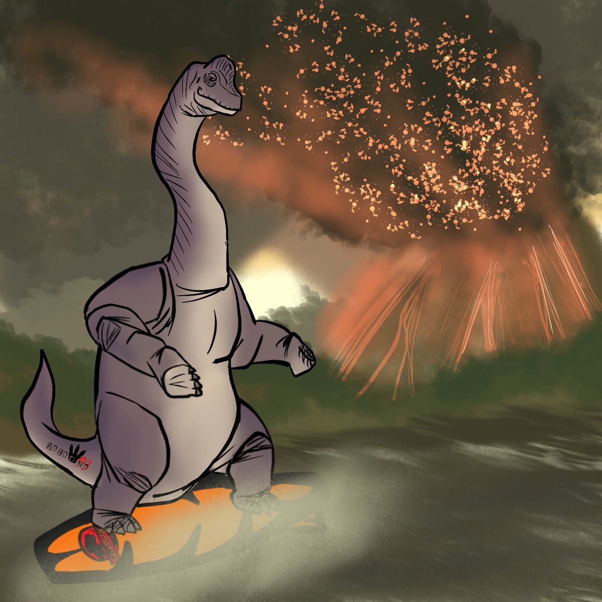 RoboDino93's tweet photo. Here’s a meme I made with permission from @Parasau53355133 below. Hope you enjoy! #Brachiosaurus #jurassicpark #JurassicWorld #jurassicworldfallenkingdom #fallenkingdom #paleoart #paleomedia #dinosaur #dinosaurs https://t.co/GOlMXPZT55