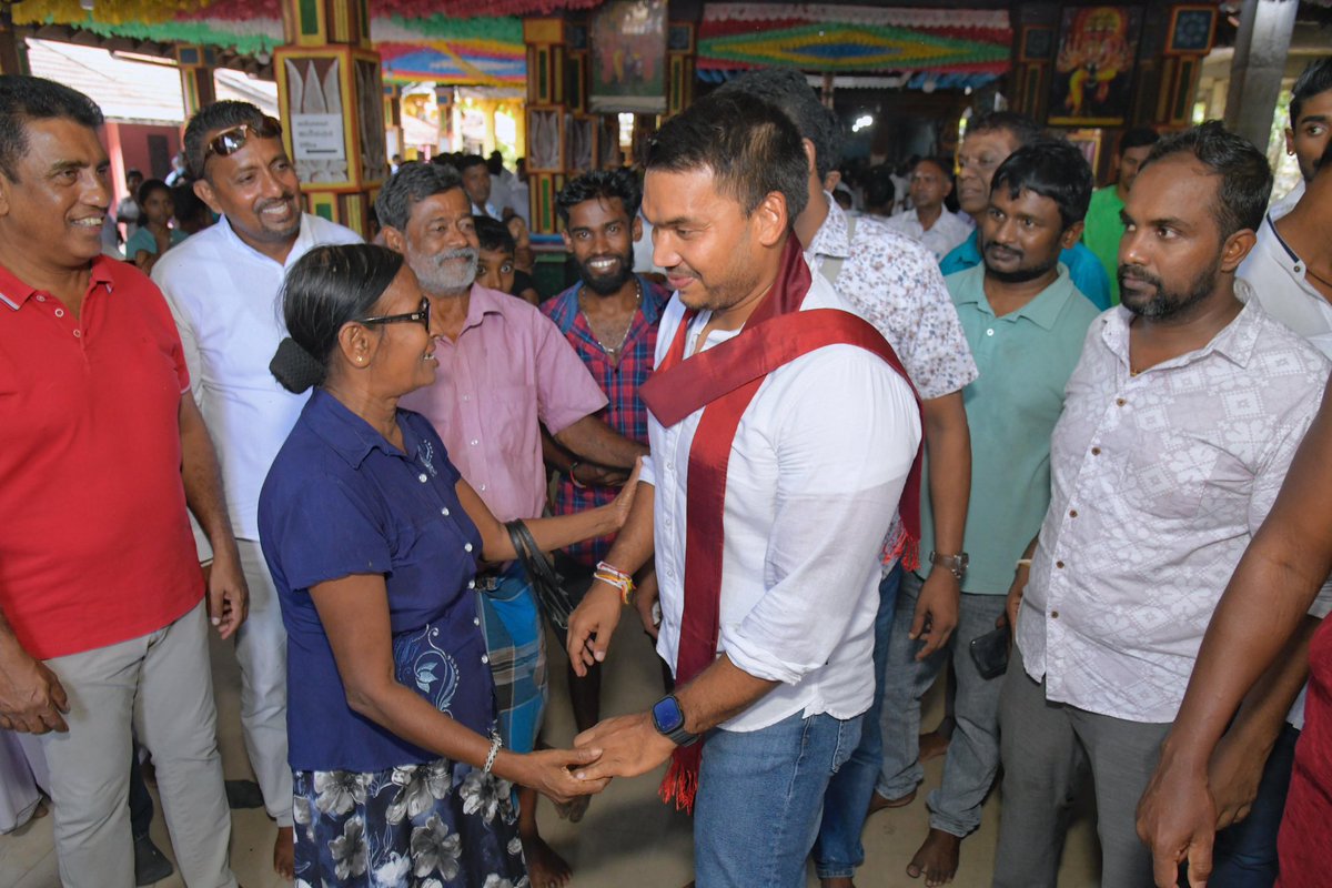 RajapaksaNamal's tweet photo. Today I paid homage at the sacred Pannampattu Okanda Valli Amma Kovil, near Okanda beach in the Yala &amp; Kumana reserves. It is believed to be the holy site where God Kataragama first set foot in Sri Lanka &amp; met Valli Amma. Blessed to have visited. 🙏 https://t.co/YZi0Ncb2C6