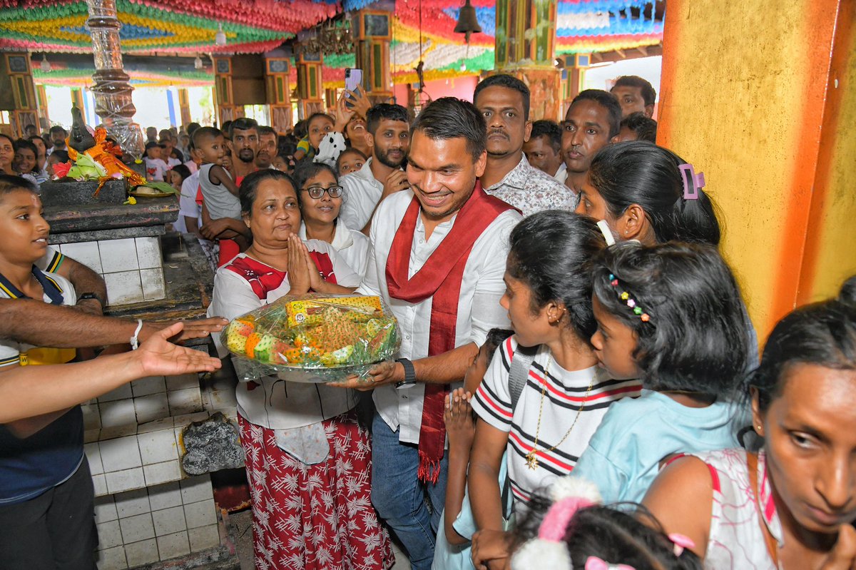 RajapaksaNamal's tweet photo. Today I paid homage at the sacred Pannampattu Okanda Valli Amma Kovil, near Okanda beach in the Yala &amp; Kumana reserves. It is believed to be the holy site where God Kataragama first set foot in Sri Lanka &amp; met Valli Amma. Blessed to have visited. 🙏 https://t.co/YZi0Ncb2C6