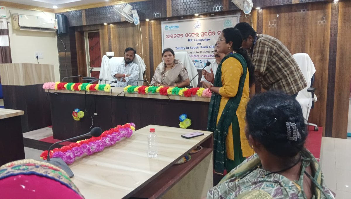 IEC Campaign at NAC Polasara on “Safety in Septic Tank Cleaning” (“ଆଇନଗତ ସଫେଇ ସୁରକ୍ଷିତ ସଫେଇ”) #SafeCleaning #GarimaScheme #SanitationSafety #ULBCampaign #DignityForAll
#NoManualScavenging #ULBInitiative #CommunityAwareness