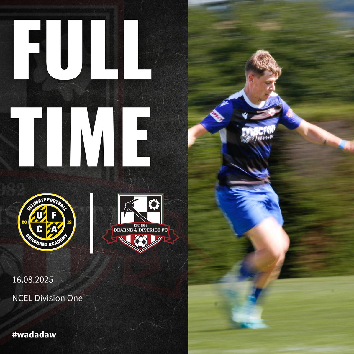 FT | Dearne recorded another win, however they were made to work for the 3 points by a resilient Leeds UFCA side.

New signing <a href="/jackson_atley/">Atley Jackson</a> grabbed the winner in the 73rd minute with his very first touch after coming on.

<a href="/JamieAustin99/">Jamie Austin</a> with the other goal. 

LUFCA 1-2 DD