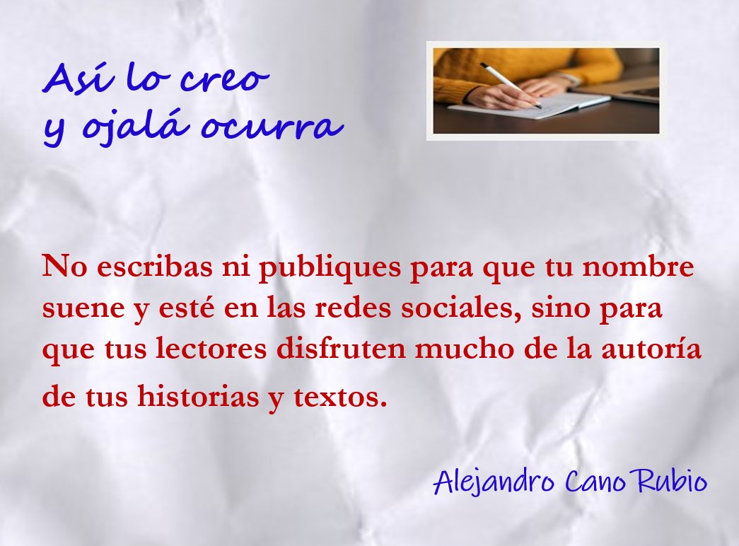 desandescom's tweet photo. La #lectura y la #escritura te hacen #vivir y, además, con ellas #entiendes y #aprendes de ti mismo muchas cosas.
#autores #escritores
#ESP #COL #VEN #MEX #ARG #CHL #ECU #PER #URY #GTM #CRI #SLV #HND #CUB #BOL #NIC #PRY #PRI #DOM #PAN #USA #NYC #MIAMI #LA #SF #FL #AZ #CA #TX https://t.co/gAIns2jC9r
