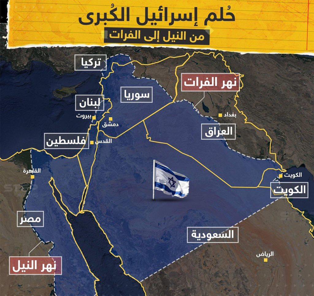 إلى إخواننا في المملكة العربية السعودية هاهو رئيس الكيان الصهيوني بنيامين نتنياهو يهددكم بإقامة (إسرائيل الكبرى) ومقتضاها قضم ٤٠٪ من مساحة بلادكم العزيزة على قلوبنا
فهلا عاملتموه نصف معشار ما عاملتم به الإعلامي العماني علي بن مسعود المعشني أو ما عاملتم به الإعلامي جورج قرداحي