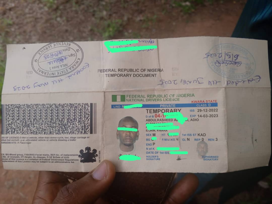 abdooladio's tweet photo. @AyoOyalowo @DrJoeAbah @FRSCNigeria Story of my life! It'll soon be three years since I've been getting the runaround. See the multiple "extension" stamps on my temporary licence https://t.co/WwgeF9nfJg
